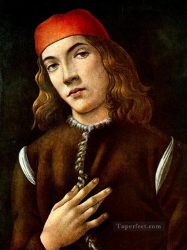  Man Art - Portrait of a young man 1483 Sandro Botticelli